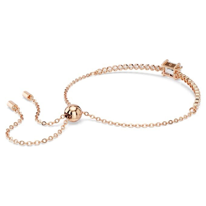 Pulseira Matrix com cortes mistos, branca, banhada a ouro rosa Pulseira Matrix com cortes mistos, branca, banhada a ouro rosa