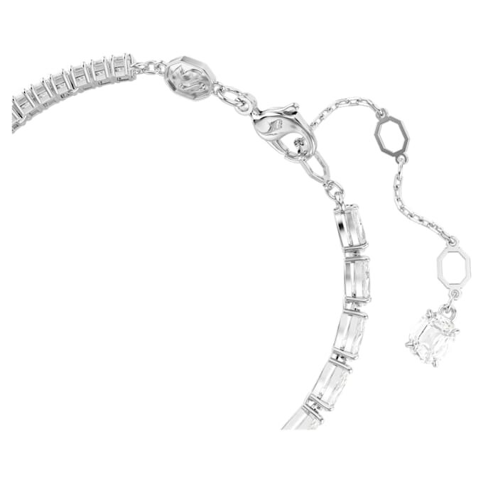 Pulseira Matrix com cortes mistos, branca, banhada a ródio Pulseira Matrix com cortes mistos, branca, banhada a ródio