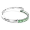 Pulseira Matrix com cortes mistos, verde, banhada a ródio Pulseira Matrix com cortes mistos, verde, banhada a ródio