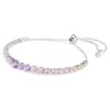 Pulseira Matrix com gradiente de cortes redondos, multicolorida, banhada a ródio Pulseira Matrix com gradiente de cortes redondos, multicolorida, banhada a ródio