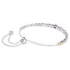 Pulseira Matrix com gradiente de cortes redondos, multicolorida, banhada a ródio Pulseira Matrix com gradiente de cortes redondos, multicolorida, banhada a ródio