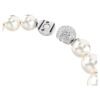 Pulseira Matrix com pérolas de cristal, branca, banhada a ródio Pulseira Matrix com pérolas de cristal, branca, banhada a ródio