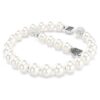 Pulseira Matrix com pérolas de cristal, branca, banhada a ródio Pulseira Matrix com pérolas de cristal, branca, banhada a ródio