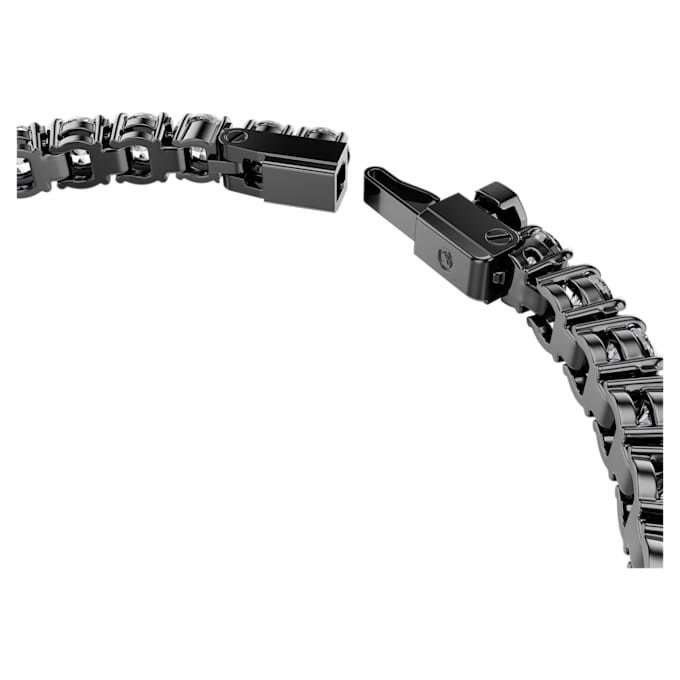 Pulseira Matrix Tennis com corte redondo, cinzenta, banhada a ruténio Pulseira Matrix Tennis com corte redondo, cinzenta, banhada a ruténio