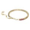 Pulseira Matrix Tennis com corte redondo, multicolorida, banhada a dourado Pulseira Matrix Tennis com corte redondo, multicolorida, banhada a dourado