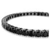 Pulseira Matrix Tennis com corte redondo, preta, banhada a ruténio Pulseira Matrix Tennis com corte redondo, preta, banhada a ruténio