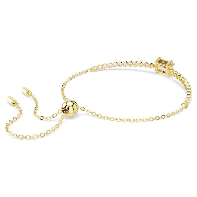 Pulseira Matrix Tennis com cortes mistos, caramelo, banhada a dourado Pulseira Matrix Tennis com cortes mistos, caramelo, banhada a dourado