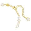 Pulseira Matrix Tennis com pérolas de cristal, corte redondo, branca, banhada a ouro Pulseira Matrix Tennis com pérolas de cristal, corte redondo, branca, banhada a ouro