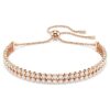 Pulseira Matrix Tennis, corte redondo, branca, banhada a ouro rosa Pulseira Matrix Tennis, corte redondo, branca, banhada a ouro rosa