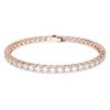 Pulseira Matrix Tennis, corte redondo, branca, banhada a ouro rosa Pulseira Matrix Tennis, corte redondo, branca, banhada a ouro rosa