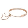Pulseira Matrix Tennis, corte redondo, branca, banhada a ouro rosa Pulseira Matrix Tennis, corte redondo, branca, banhada a ouro rosa