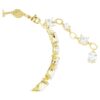 Pulseira Mesmera com cortes mistos, branca, banhada a dourado Pulseira Mesmera com cortes mistos, branca, banhada a dourado