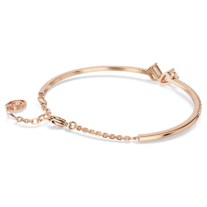 Pulseira Mesmera com cortes mistos, branca, banhada a ouro rosa Pulseira Mesmera com cortes mistos, branca, banhada a ouro rosa