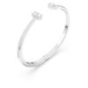 Pulseira Mesmera com cortes mistos, branca, banhada a ródio Pulseira Mesmera com cortes mistos, branca, banhada a ródio