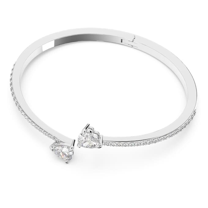Pulseira Mesmera Heart, Branca, Banhada a Ródio Pulseira Mesmera Heart, Branca, Banhada a Ródio