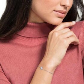 Pulseira Mágica Anjo, Azul, banhada a ródio Pulseira Mágica Anjo, Azul, banhada a ródio
