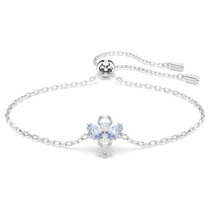 Pulseira Mágica Anjo, Azul, banhada a ródio Pulseira Mágica Anjo, Azul, banhada a ródio