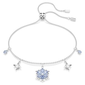 Pulseira Mágica Floco de Neve, Azul, banhada a ródio Pulseira Mágica Floco de Neve, Azul, banhada a ródio
