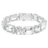 Pulseira Millenia com corte octogonal, branca, banhada a ródio Pulseira Millenia com corte octogonal, branca, banhada a ródio