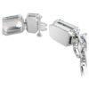 Pulseira Millenia com corte octogonal, branca, banhada a ródio Pulseira Millenia com corte octogonal, branca, banhada a ródio