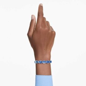 Pulseira Millenia com corte octogonal, gradiente de cor, azul, banhada a ródio Pulseira Millenia com corte octogonal, gradiente de cor, azul, banhada a ródio