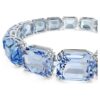 Pulseira Millenia com corte octogonal, gradiente de cor, azul, banhada a ródio Pulseira Millenia com corte octogonal, gradiente de cor, azul, banhada a ródio