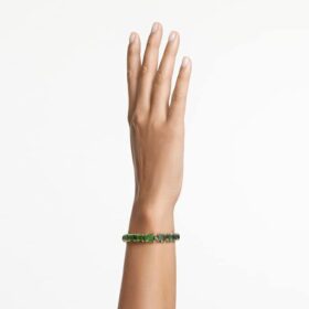 Pulseira Millenia com corte octogonal, gradiente de cor, verde, banhada a dourado Pulseira Millenia com corte octogonal, gradiente de cor, verde, banhada a dourado