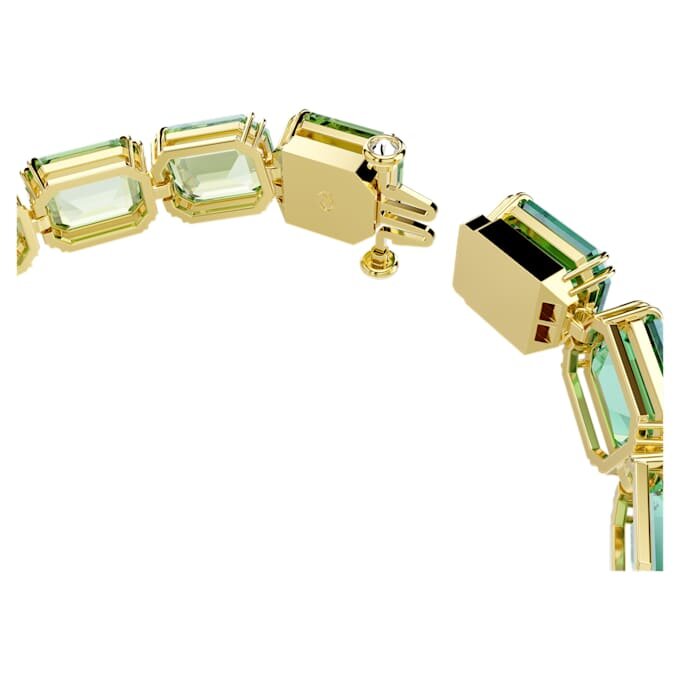 Pulseira Millenia com corte octogonal, gradiente de cor, verde, banhada a dourado Pulseira Millenia com corte octogonal, gradiente de cor, verde, banhada a dourado