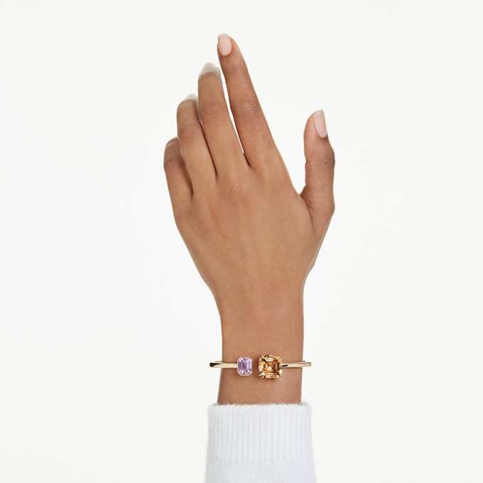 Pulseira Millenia com corte octogonal, multicolorida, banhada a ouro Pulseira Millenia com corte octogonal, multicolorida, banhada a ouro