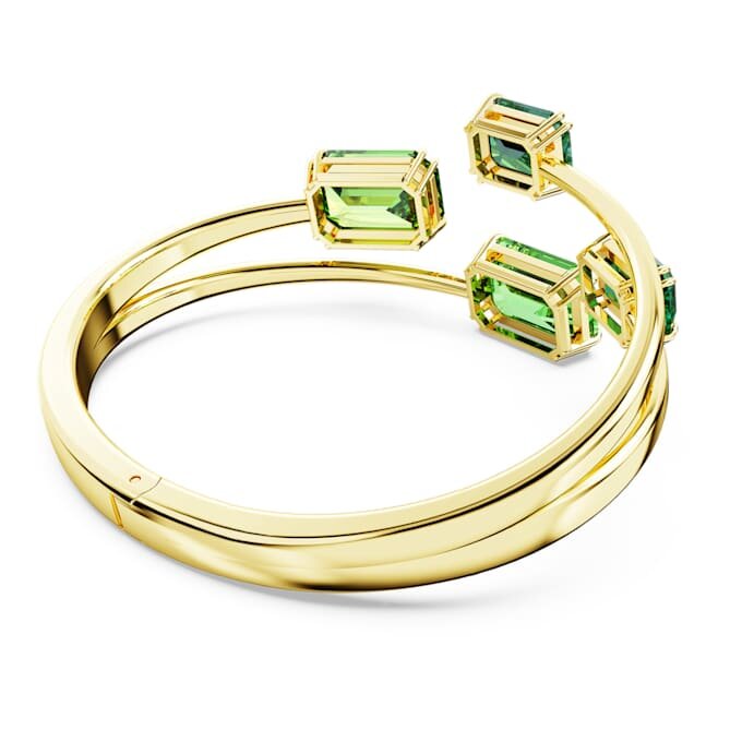 Pulseira Millenia com corte octogonal, verde, banhada a ouro Pulseira Millenia com corte octogonal, verde, banhada a ouro