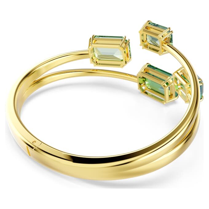 Pulseira Millenia com corte octogonal, verde, banhada a ouro Pulseira Millenia com corte octogonal, verde, banhada a ouro