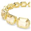 Pulseira Millenia com cristais de corte octogonal, cor caramelo, banhada a dourado Pulseira Millenia com cristais de corte octogonal, cor caramelo, banhada a dourado