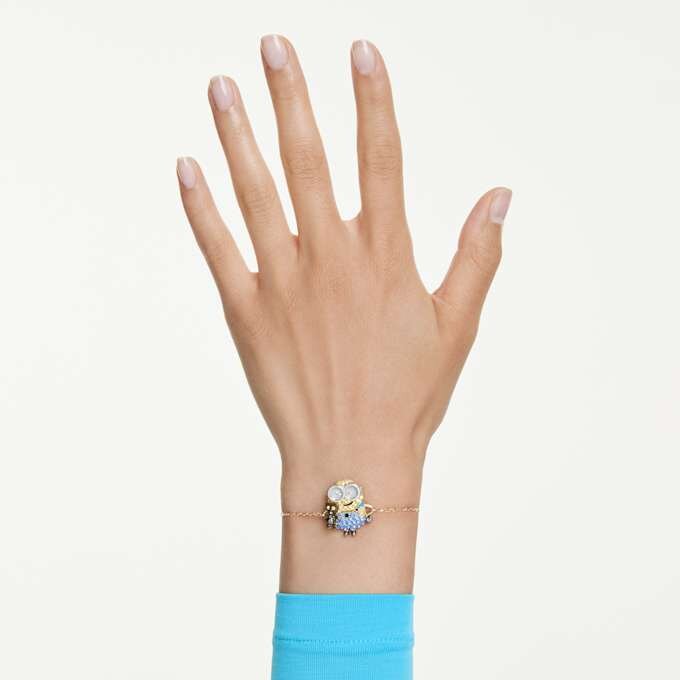 Pulseira Minions Bob Pavé, Multicolorida, com banho dourado Pulseira Minions Bob Pavé, Multicolorida, com banho dourado