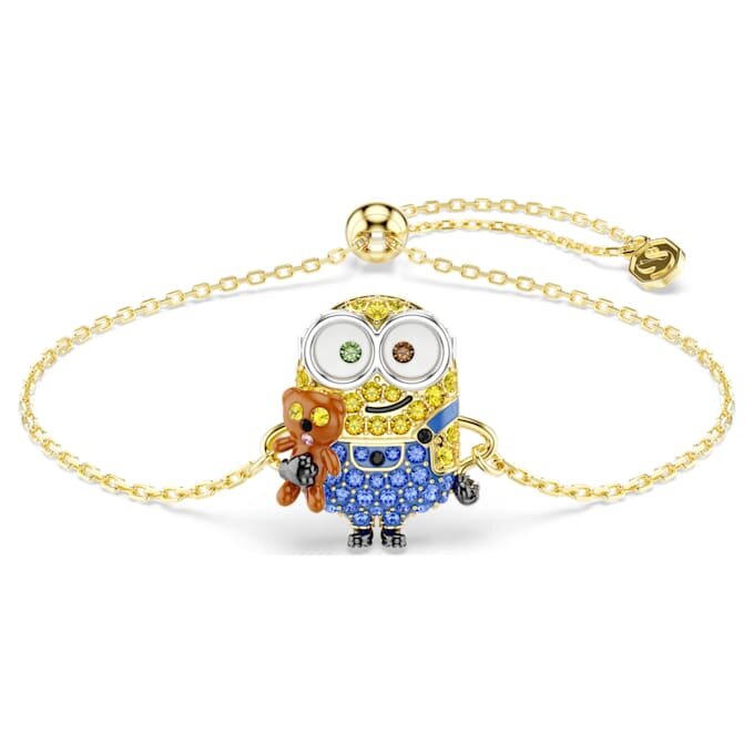 Pulseira Minions Bob Pavé, Multicolorida, com banho dourado Pulseira Minions Bob Pavé, Multicolorida, com banho dourado