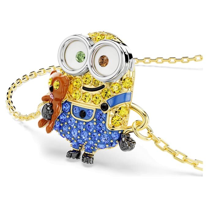 Pulseira Minions Bob Pavé, Multicolorida, com banho dourado Pulseira Minions Bob Pavé, Multicolorida, com banho dourado