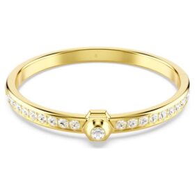 Pulseira Numina com corte redondo, branca, banhada a dourado Pulseira Numina com corte redondo, branca, banhada a dourado