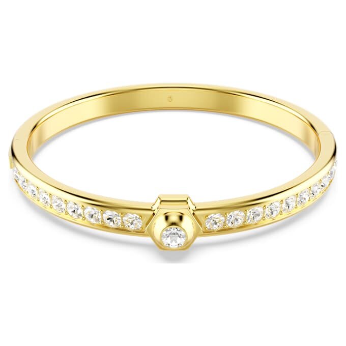 Pulseira Numina com corte redondo, branca, banhada a dourado Pulseira Numina com corte redondo, branca, banhada a dourado