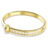 Pulseira Numina com corte redondo, branca, banhada a dourado Pulseira Numina com corte redondo, branca, banhada a dourado