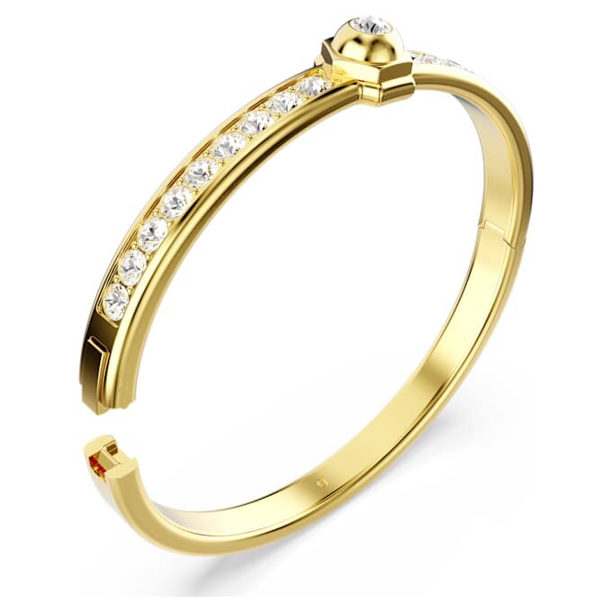 Pulseira Numina com corte redondo, branca, banhada a dourado Pulseira Numina com corte redondo, branca, banhada a dourado