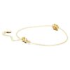 Pulseira octogonal com diamantes cultivados em laboratório, 0,5 ct no total, forma octogonal, ouro amarelo de 14K