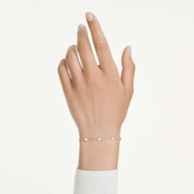 Pulseira octogonal com diamantes cultivados em laboratório, 0,8 ct no total, forma redonda, prata esterlina Pulseira octogonal com diamantes cultivados em laboratório, 0,8 ct no total, forma redonda, prata esterlina