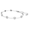 Pulseira octogonal com diamantes cultivados em laboratório, 0,8 ct no total, forma redonda, prata esterlina