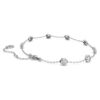Pulseira octogonal com diamantes cultivados em laboratório, 0,8 ct no total, forma redonda, prata esterlina
