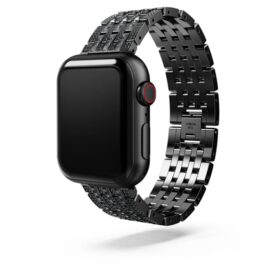 Pulseira Princess para Apple Watch® 40 mm e 41 mm, preta, acabamento preto