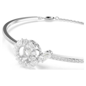 Pulseira «Snake» com cortes mistos, Ano da Serpente, Branca, banhada a ródio