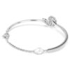 Pulseira «Snake» com cortes mistos, Ano da Serpente, Branca, banhada a ródio Pulseira «Snake» com cortes mistos, Ano da Serpente, Branca, banhada a ródio