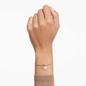 Pulseira Sublima Branca, banhada a ouro rosa