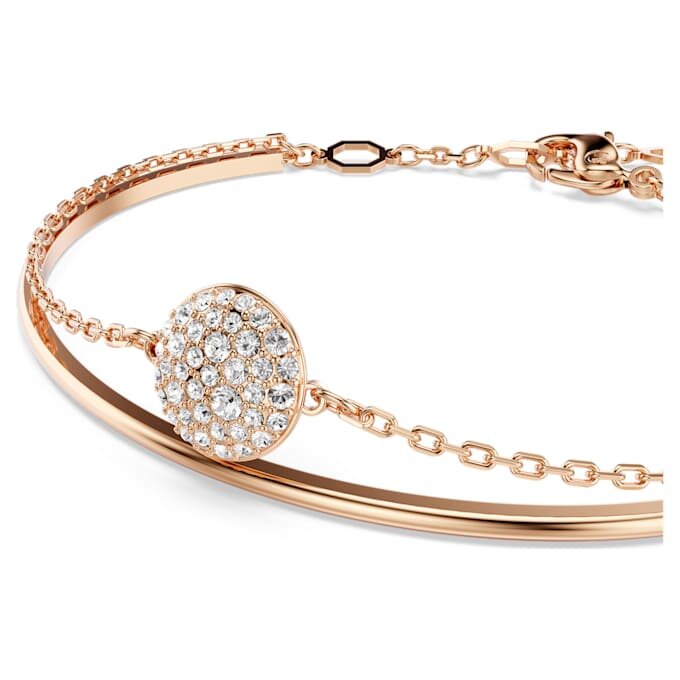 Pulseira Sublima Branca, banhada a ouro rosa Pulseira Sublima Branca, banhada a ouro rosa