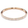 Pulseira Sublima com pavé de neve, branca, banhada a ouro rosa