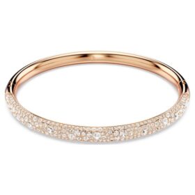Pulseira Sublima com pavé de neve, branca, banhada a ouro rosa